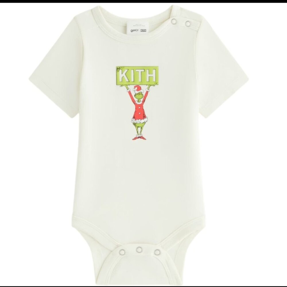 Kith x Grinch Baby Onesie (3–6 Months) – Holiday Limited Edition